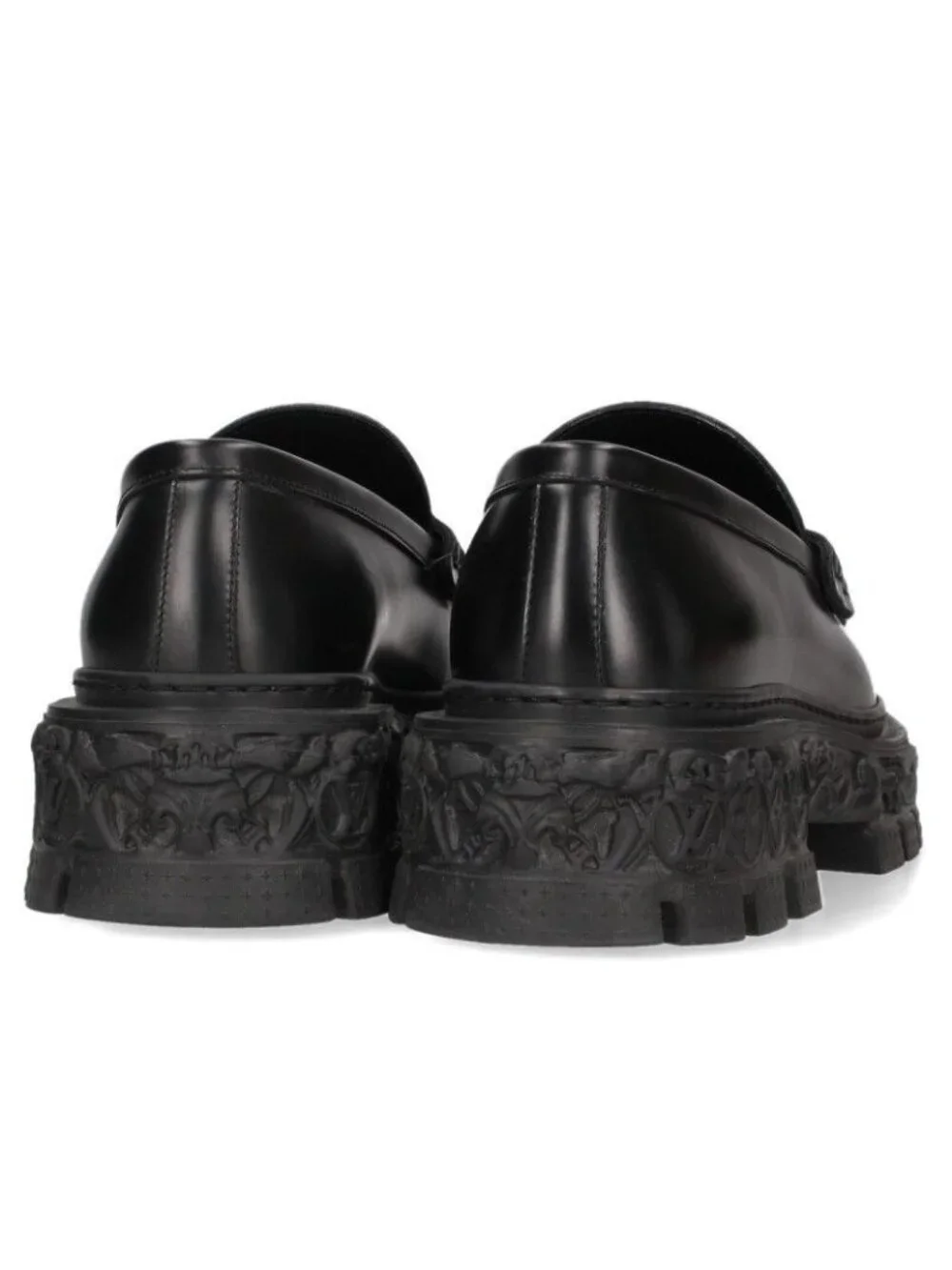 Louis Vuitton Baroque Line LV Logo Buckle Leather Davi Shoes Loafers - Picture 2 of 5